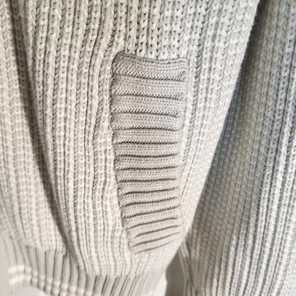 Tommy Hilfiger Men's ‎ Size L Cream Cotton Cardigan Sweater  Old Money Academia - Picture 6 of 12